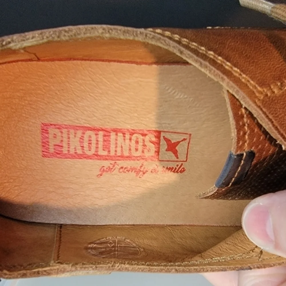 Pikolinos Cuero Brown Leather‎ Oxford Lace Up Flat Shoes EUR 40